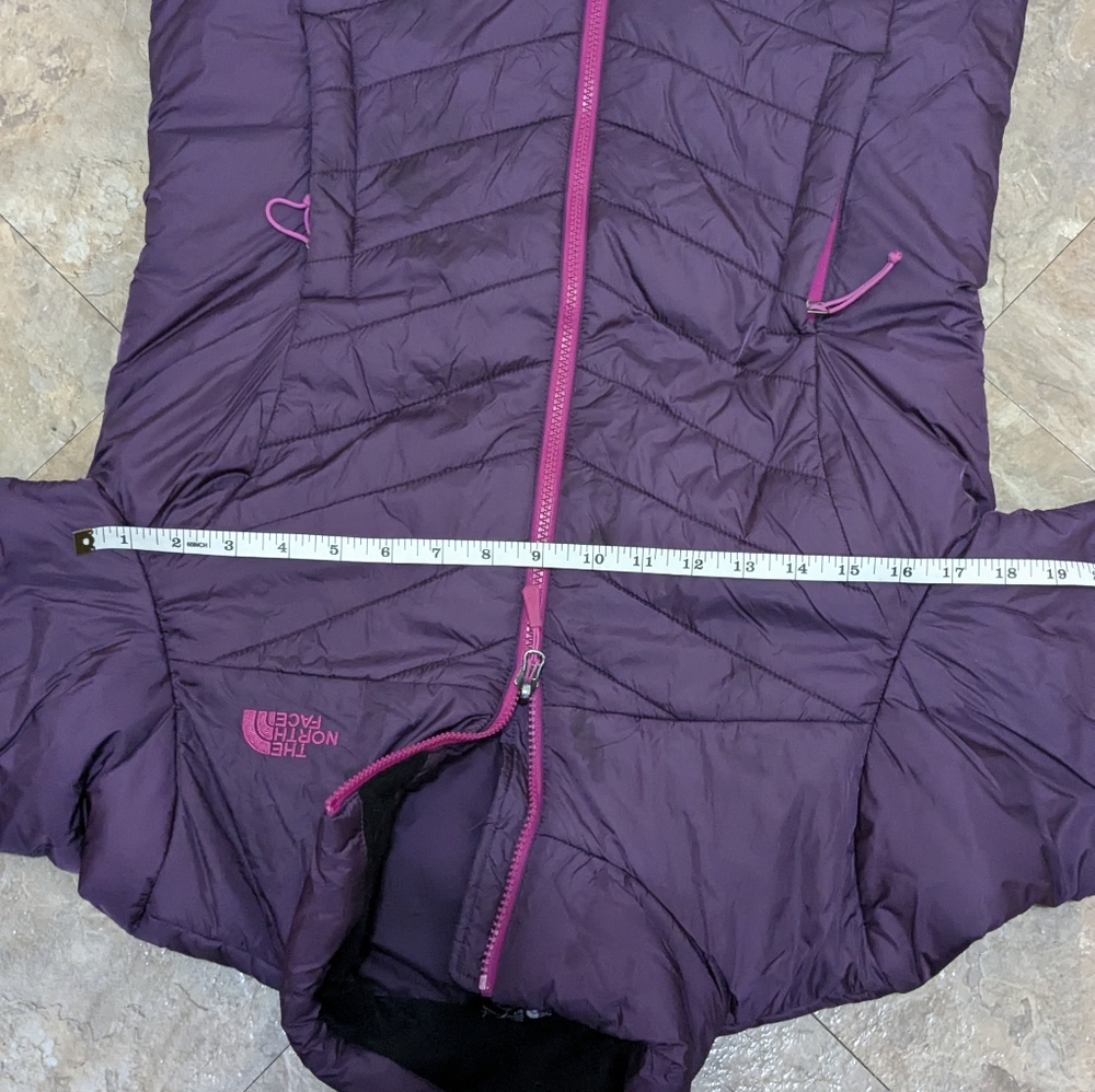 The North Face Small Deep Purple w/ Hot Pink Zippers Quilted Winter Jacket Coat - Picture 9 of 12